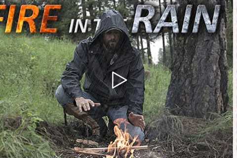 This SURVIVAL SKILL could Save Your LIFE! Make FIRE in the RAIN!