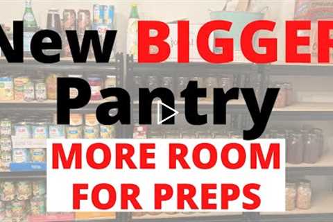 New BIGGER Pantry | More Space for Preps | Long-term Food Storage