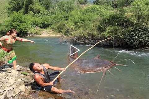 Primitive Life In The Wild, Fishing Skills Primitive Simple, Survival Skills