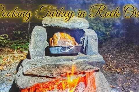 Bushcraft Cooking Turkey in a Rock & Stone Oven for Thanksgiving Dinner