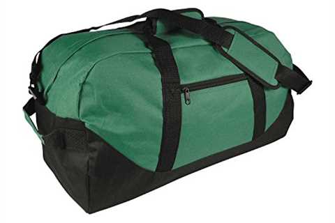 21" Large Duffle Bag with Adjustable Strap (Dark Green) - The Camping Companion