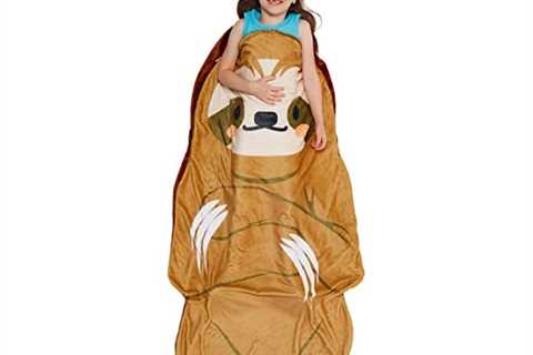 Silver Lilly Animal Tail Blanket - Plush Animal Sleeping Bag Blanket for Kids (Sloth) - The Camping ..