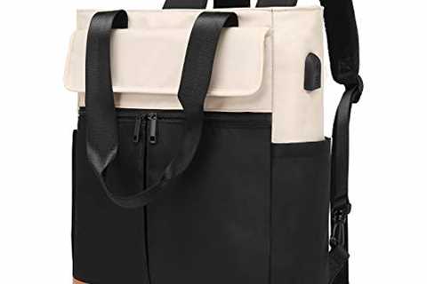 Women Convertible Tote Daypack Laptop Backpack Wide Top Open College School Travel Casual Bag - The ..