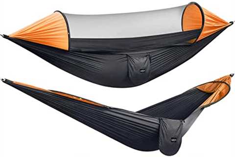 G4Free Large Camping Hammock with Mosquito Net 2 Person Pop-up Parachute Lightweight Hanging..