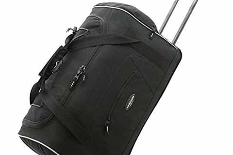 Travelers Club Adventure Upright Rolling Duffel Bag, Black, 22-Inch - The Camping Companion