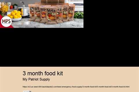 3 month food kit