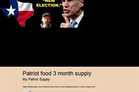 patriot food 3 month supply