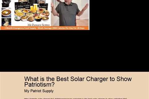 What is the Best Solar Charger to Show Patriotism?