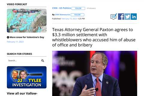 Texas AG Agrees to Pay $3.3 Million in Settlement with Whistleblowers