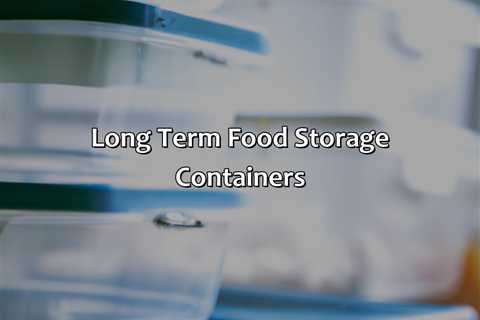 Long Term Food Storage Containers