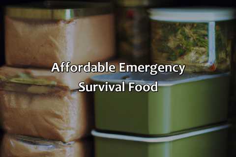 Affordable Emergency Survival Food