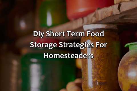 Diy Short Term Food Storage Strategies For Homesteaders