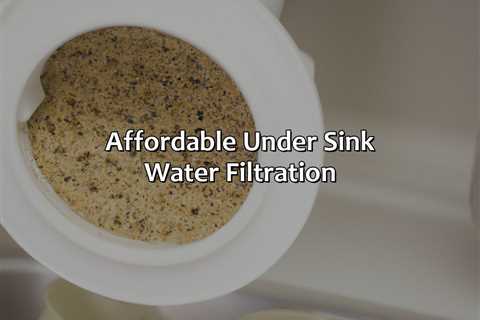 Affordable Under Sink Water Filtration