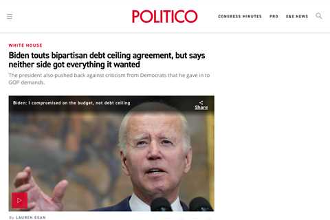 Biden and McCarthy Reach Deal to Raise Debt Ceiling, but Face Criticism from Both Parties