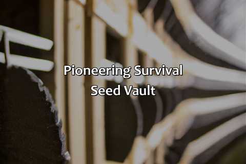 Pioneering Survival Seed Vault