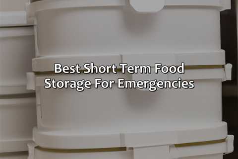 Best Short Term Food Storage For Emergencies