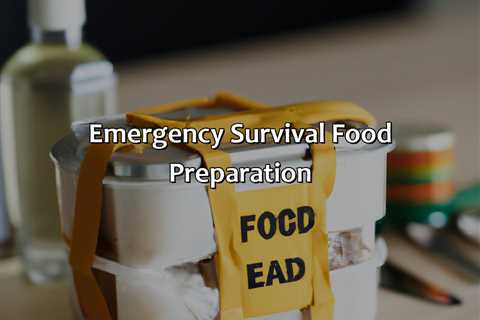 Emergency Survival Food Preparation
