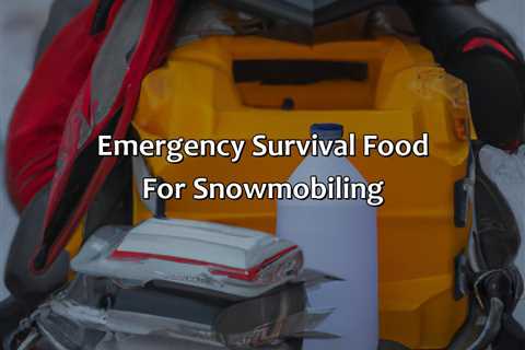 Emergency Survival Food For Snowmobiling