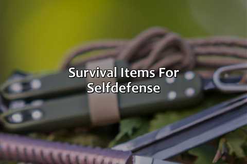 Survival Items For Self-Defense