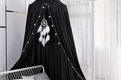 Akiky Bed Canopy for Kids Boys Baby Bed with Lights,Dream Catcher,Hanging Canopy for Indoor Outdoor ..