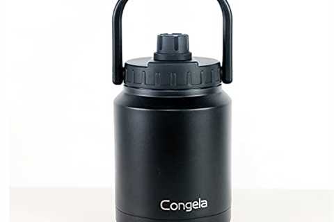 Congela 64oz gallon water jug stainless steel with handle, half gallon water jug insulated thermos, ..