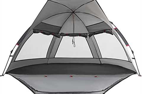 apollo walker Beach Tent Sun Shelter 3-4 Person Easy Setup Portable Sunshade Canopy Large,Extended..