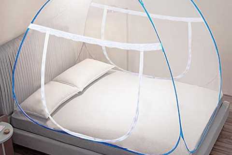 ASIJIA Mosquito Net for Bed, L79 x W71 x H59 Inch Portable Folding Bed Canopy Tent with Bottom Net..