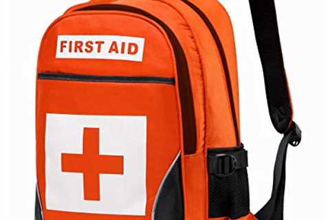 Camoredy First Aid Bag Empty Red Emergency Medical Bag First Responder Trauma Multi-Pocket..