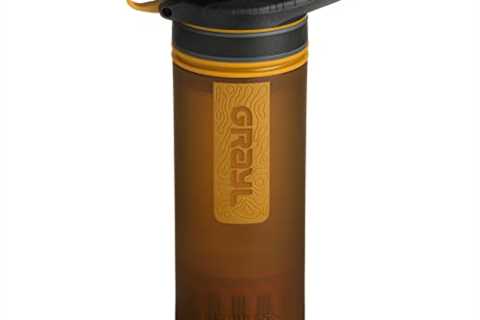 GRAYL GeoPress 24 oz Water Purifier Bottle - Filter for Hiking, Camping, Survival, Travel (Coyote..