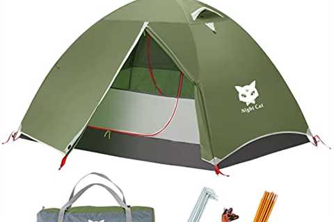 Night Cat Backpacking Tent 2 Persons with Aluminium Pole Double Layers Camping Tent Adults..