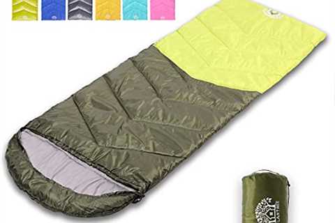 Flantree Sleeping Bag 4 Seasons Adults & Kids for Camping Hiking Trips Warm Cool Weather..