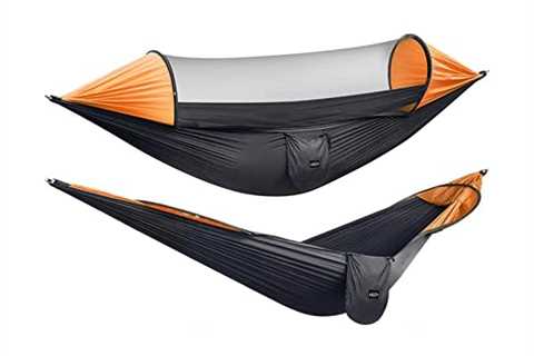 G4Free Large Camping Hammock with Mosquito Net 2 Person Pop-up Parachute Lightweight Hanging..