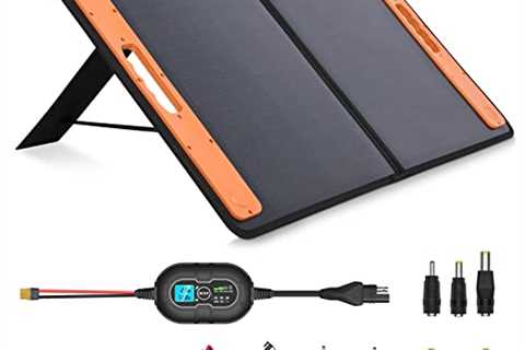 Allto Solar 60 Watt 18V Foldable Solar Panel Kit + 3 Charging Ports, Portable 60W 12V Solar Battery ..