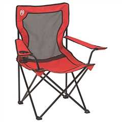 Coleman Broadband Mesh Quad Camping Chair, Cooling Mesh Back with Cup Holder, Adjustable Arm..