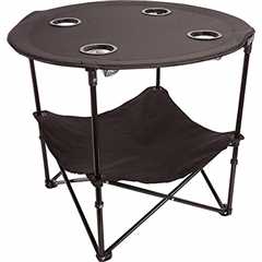 ATSENA Folding Camping Table, One Size, Black - The Camping Companion
