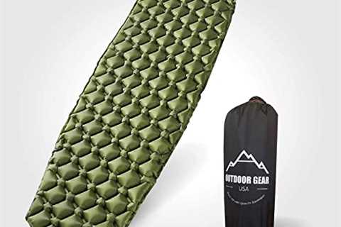 Camping Sleeping Pad by Outdoor Gear USA - Inflatable, Ultra-Lightweight (14.5 Ounces) Air Mattress ..