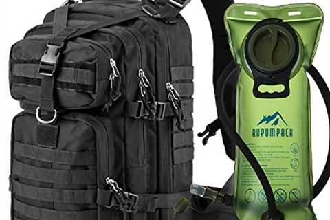 RUPUMPACK Military Tactical Backpack Hydration Backpack, Army MOLLE Bag, Small 3-Day Rucksack for..