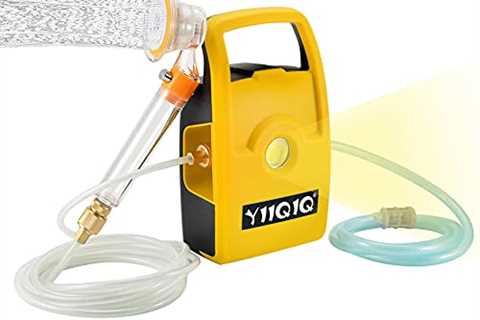 YIIQIQ Portable Outdoor Electric Shower, Comes with Portable LED Outdoor Lights, for Camping,..