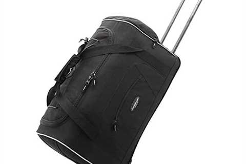 Travelers Club Adventure Rolling Travel Duffel Bag, Black, 22-Inch - The Camping Companion