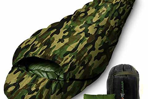 SereneLife Backpacking Sleeping Bag Camping Gear - Mummy Sleeping Bag for Adults/Teens w/Pillow,..