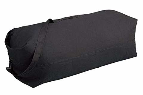 Stansport Top Load Canvas Deluxe Duffel Bag - Black (1221) 36" X 10" X 10" - The..