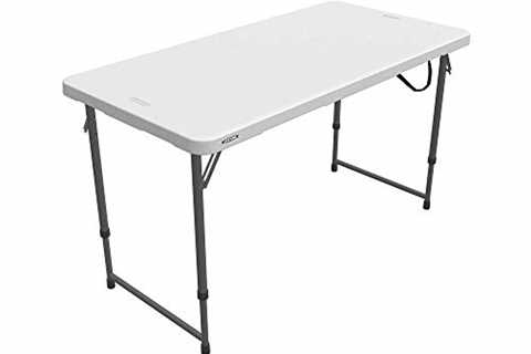 Lifetime Height Adjustable Craft Camping and Utility Folding Table - The Camping Companion
