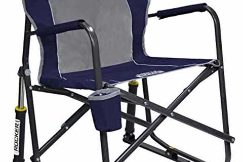 GCI Outdoor Freestyle Rocker Portable Rocking Chair & Outdoor Camping Chair, Indigo Blue - The..