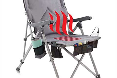 POP Design The Hot Seat, USB Heated Portable Camping Chair, Perfect for Outdoor, Sports, Beach, or..